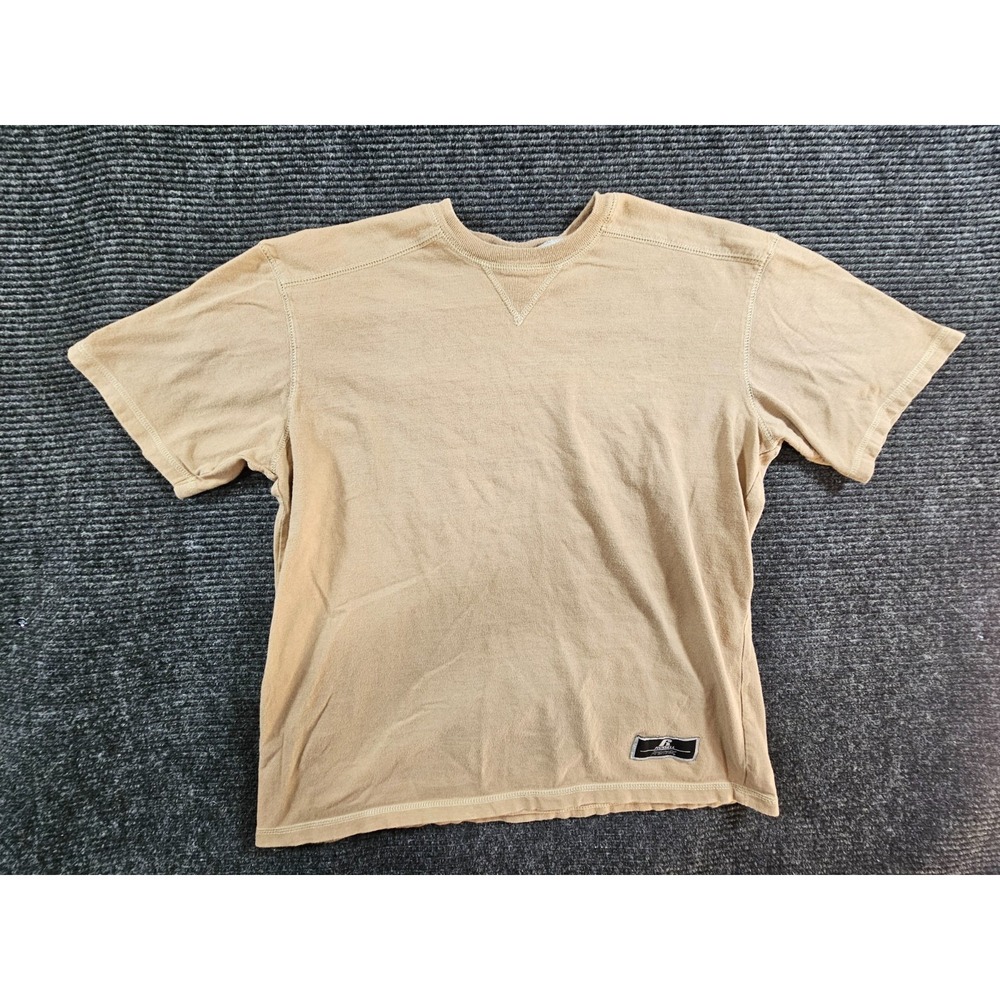 Russell Athletic T-Shirt Mens Beige Crew Neck Short Sleeve Summer Everyday Wear